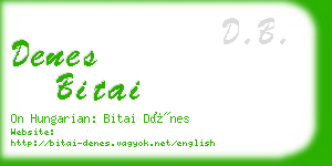 denes bitai business card